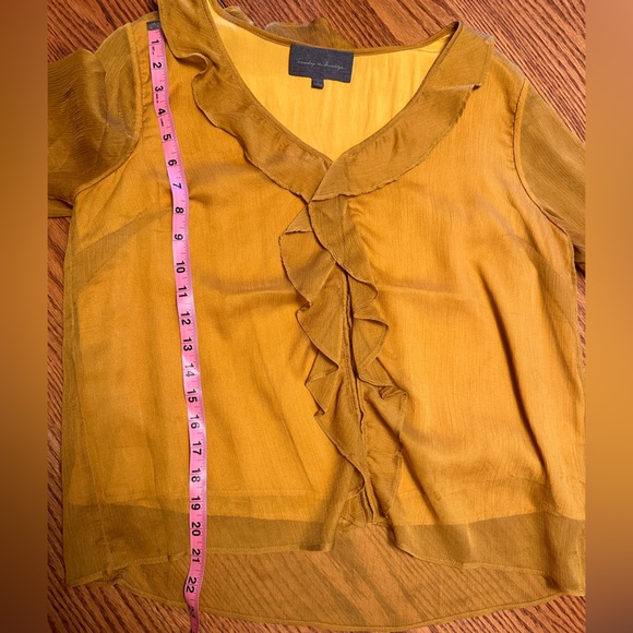 Anthropology Sunday In Brooklyn Ripple Crepe Blouse Size Small - Picture 8 of 8